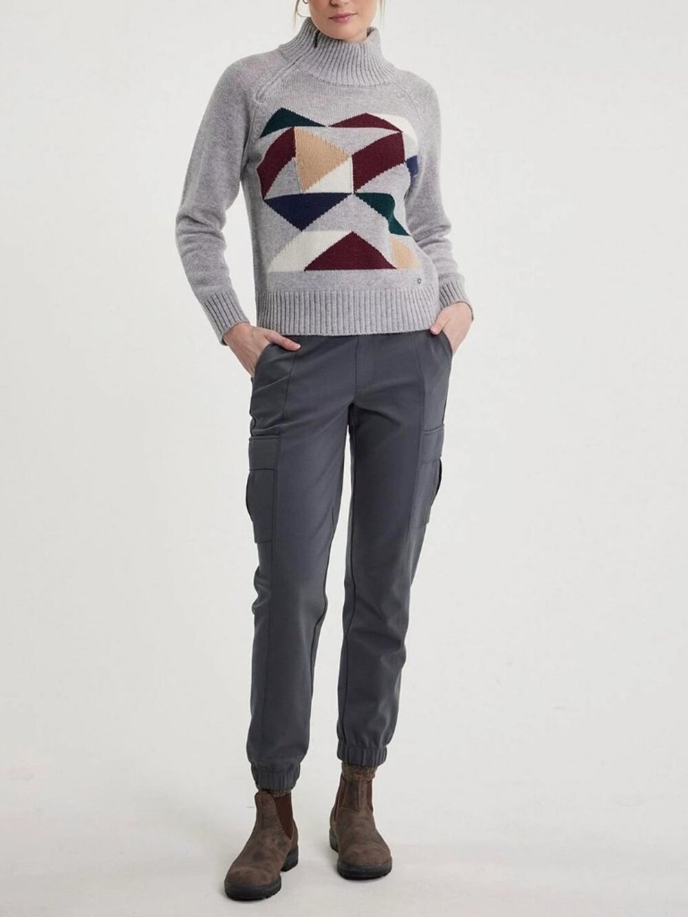FIG women's merino wool turtleneck sweater size Small